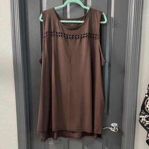 Lane Bryant Livi Sleeveless Brown Top